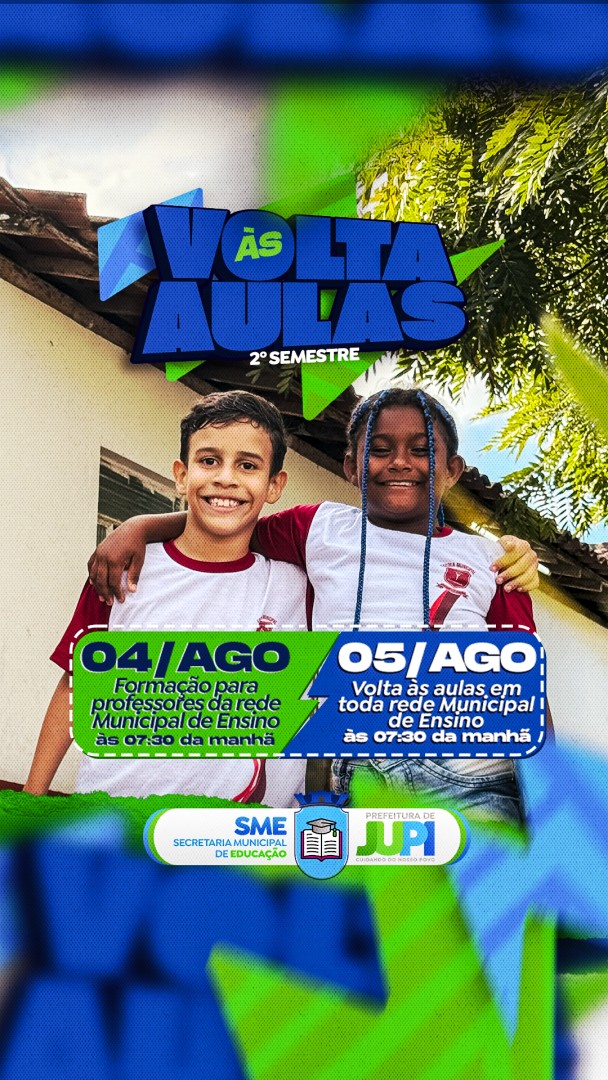 Volta às Aulas da Rede Municipal de Ensino de Jupi já tem data marcada!